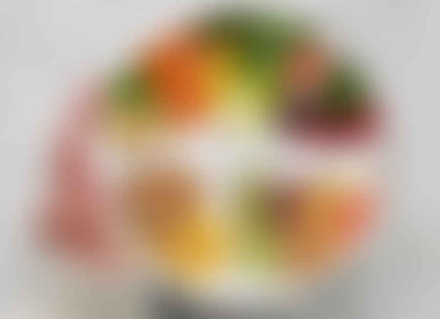 A plate of balanced diet