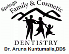 Springs Family and Cosmetic Dentistry: Dr. Aruna Kuntumalla D.D.S. Logo